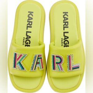Karl Lagerfeld Paris Opal Platform Slide Sandal